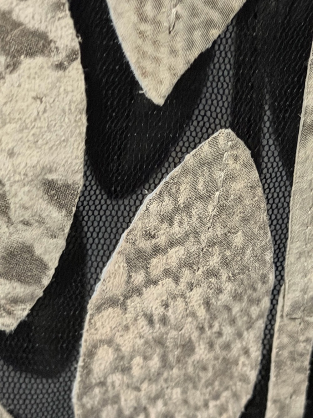 Natto Rare Gold Metallic Black Mesh Braided Leather Sheer Lightweight Jacket - Picture 5 of 9
